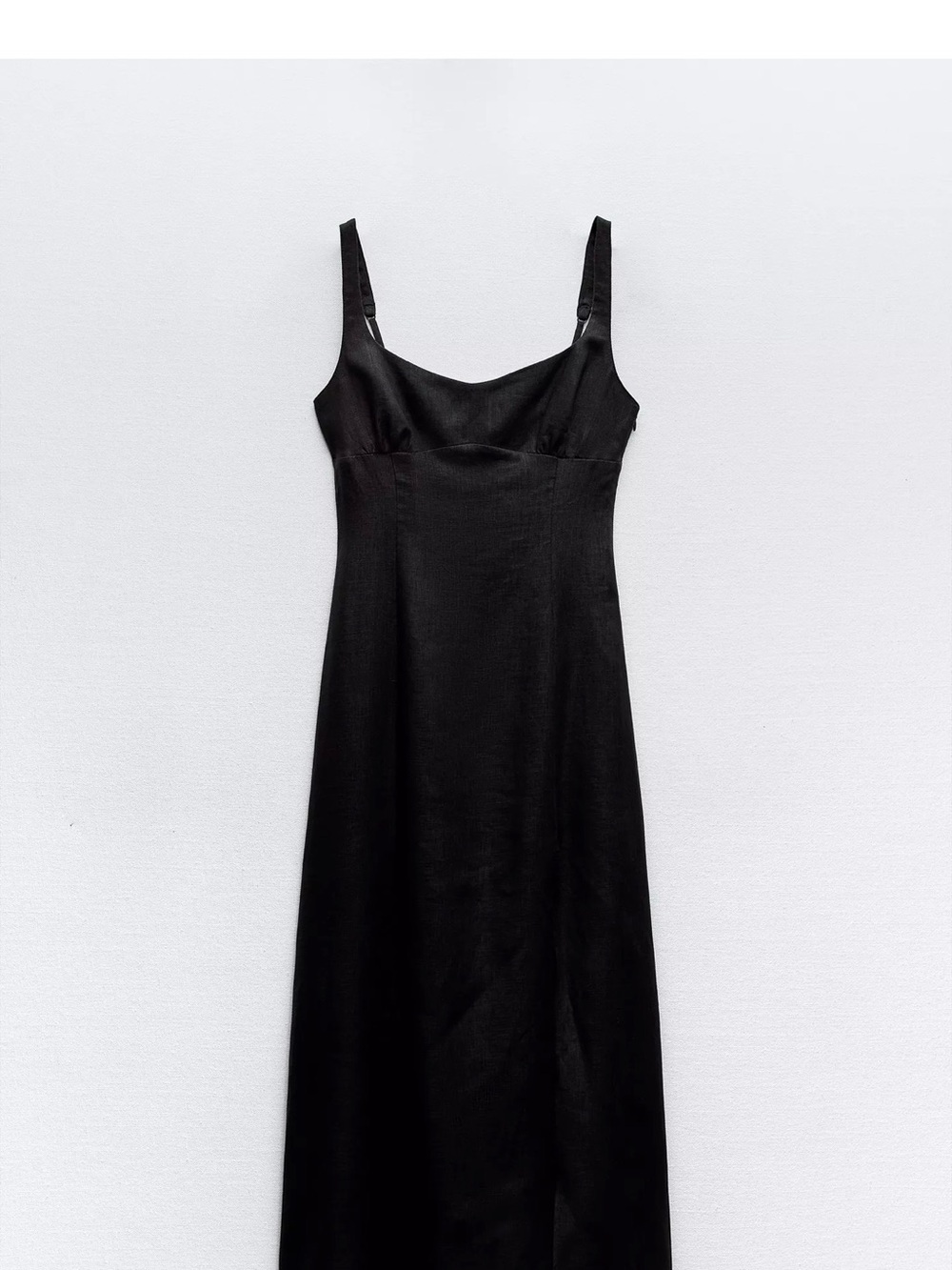 Zara Black Sleeveless Midi Dress
